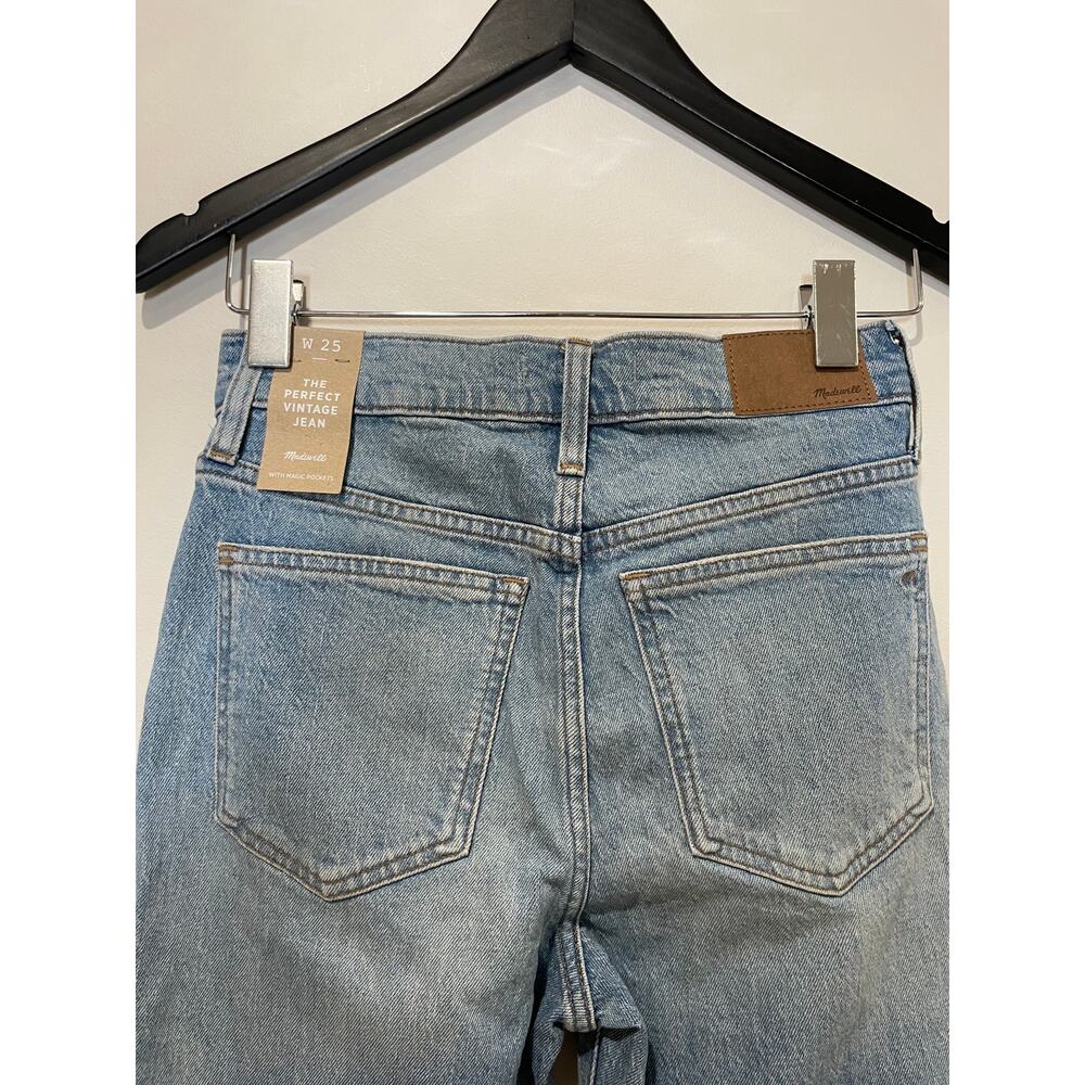 NWT Madewell The Perfect Vintage High Rise Distressed Tapered Jean Coney Wash 25 - Picture 5 of 6